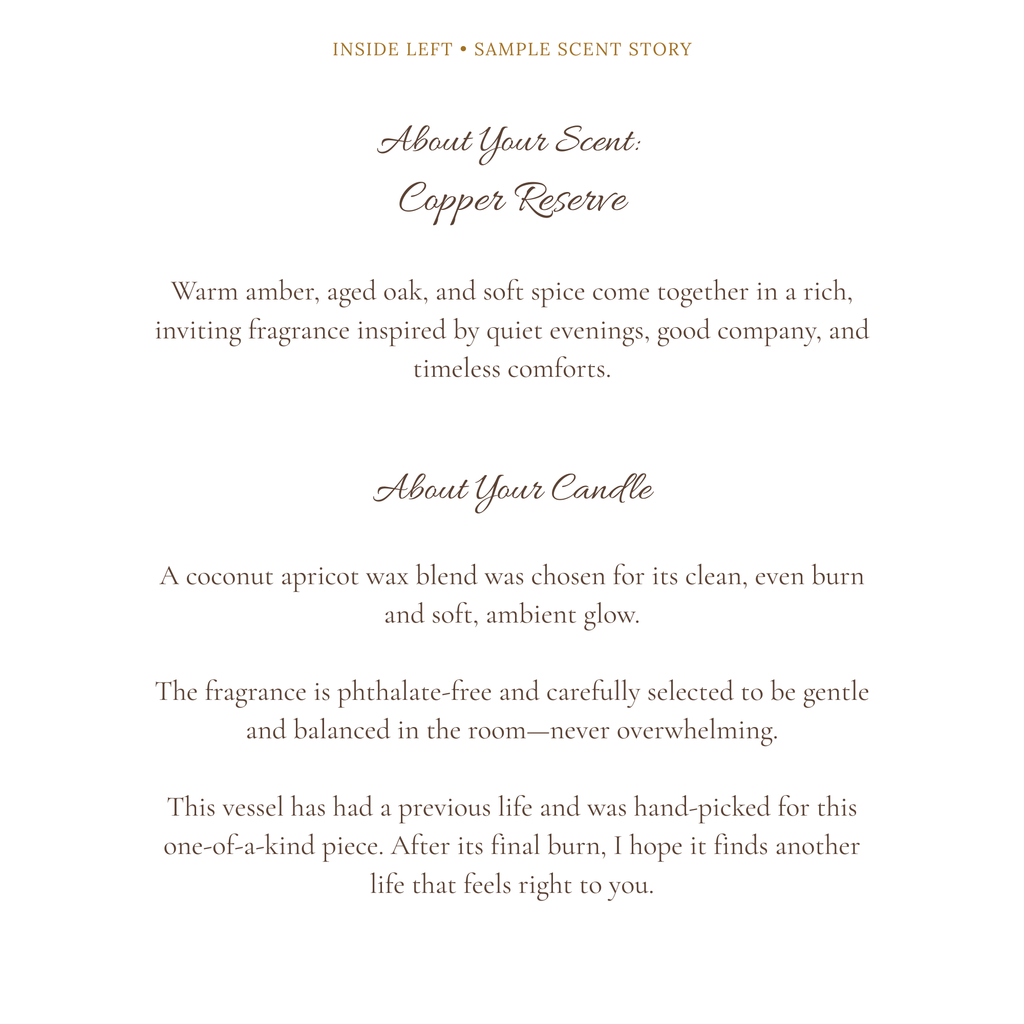 Copper Reserve | Luxury Gift Presentation in Cedar Cigar Box | Keepsake Card & Optional Video