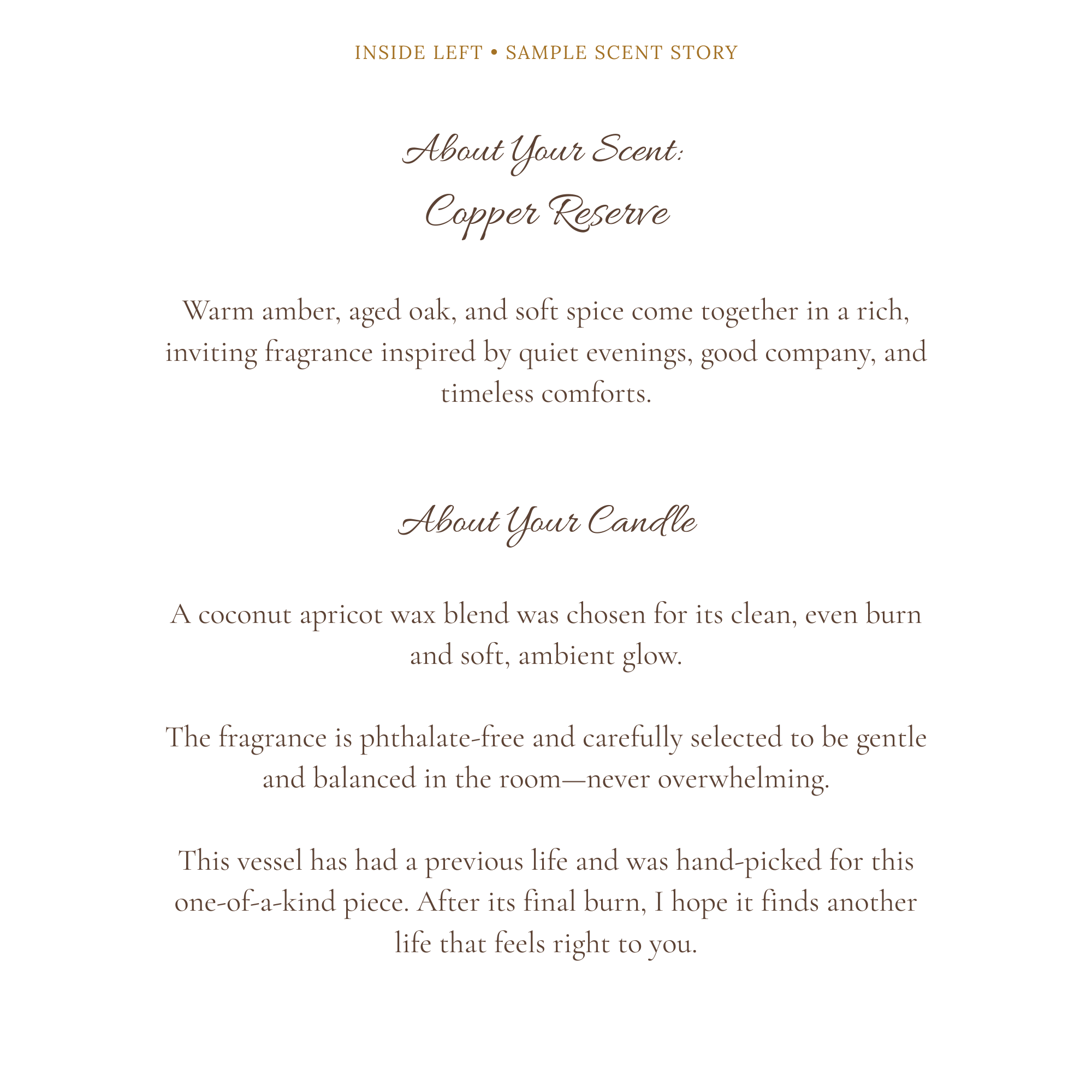 Copper Reserve | Luxury Gift Presentation in Cedar Cigar Box | Keepsake Card & Optional Video