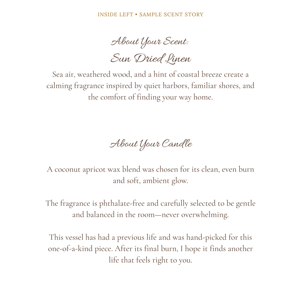 Coastal Return  | Luxury Gift Presentation in Cedar Cigar Box | Keepsake Card & Optional Video