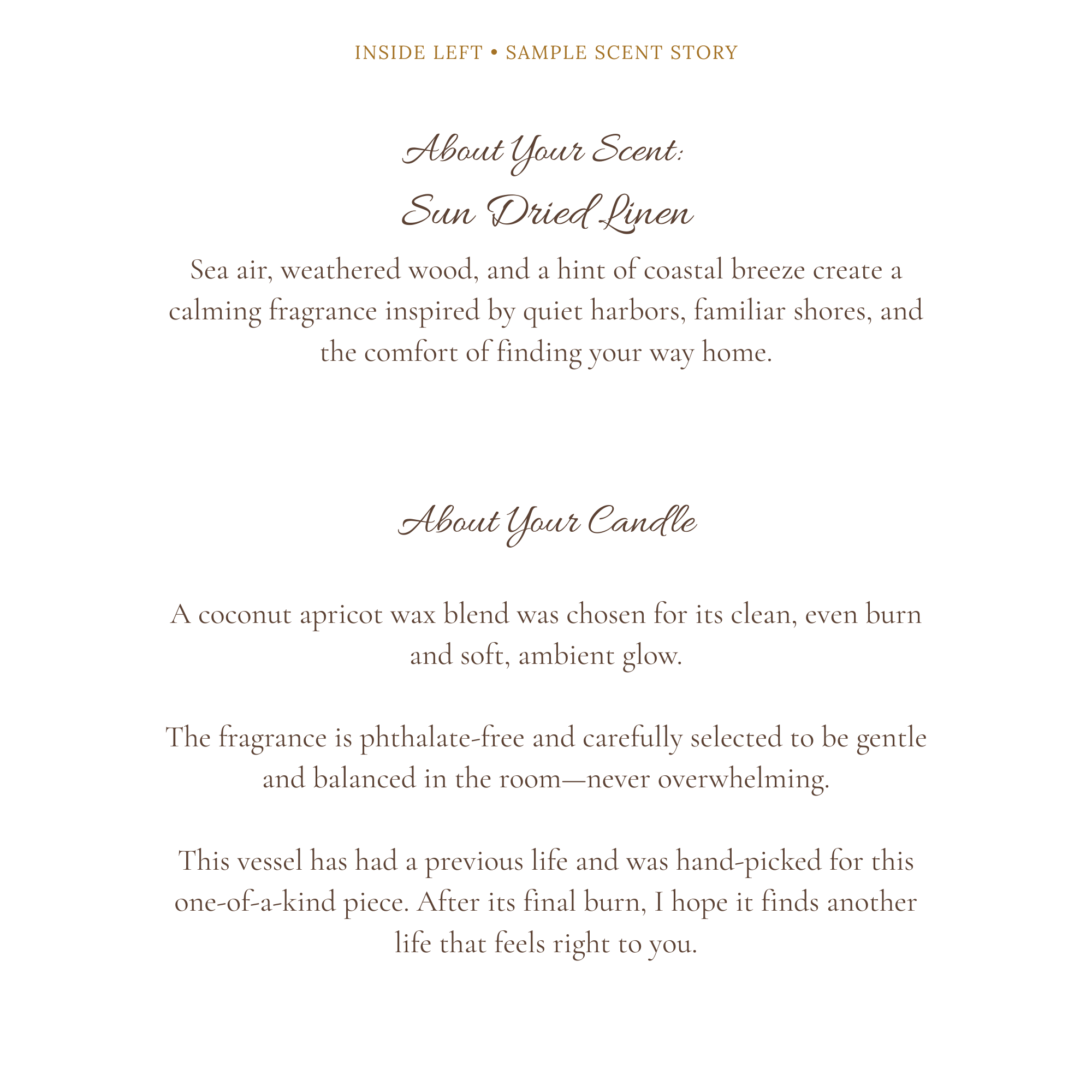 Coastal Return  | Luxury Gift Presentation in Cedar Cigar Box | Keepsake Card & Optional Video